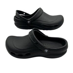 Crocs Mens 11 Classic Bistro Black Clogs Casual Work Comfort Shoes Beach Sandals